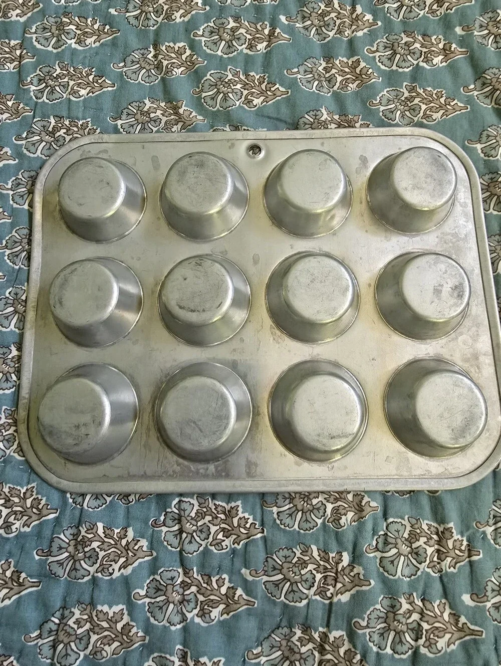 Vintage Comet Aluminum 12-Cup Mini Muffin Pan Mid Century Bakeware